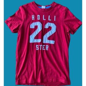Hollister Spell-Out T-Shirt Mens Size M 100% Cotton T-Shirt Red
